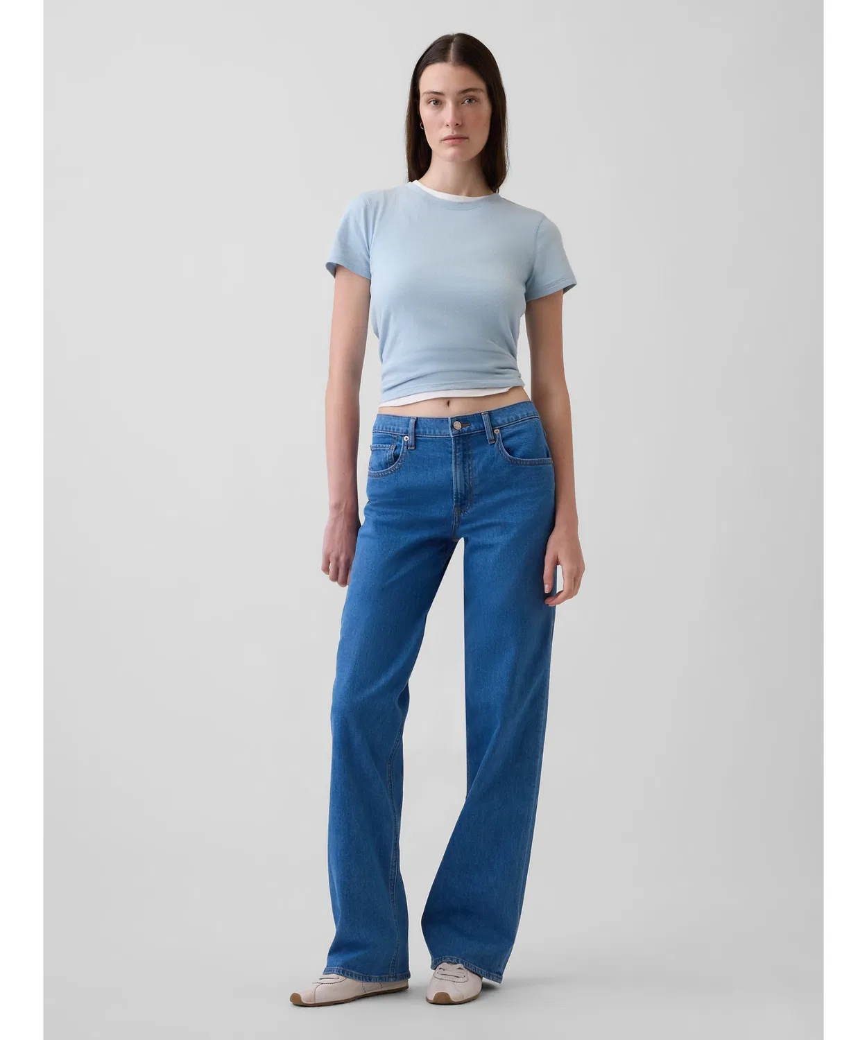 Женские джинсы свободного кроя с низкой посадкой '90s Loose Fit GAP, Indigo Blue — фото 2