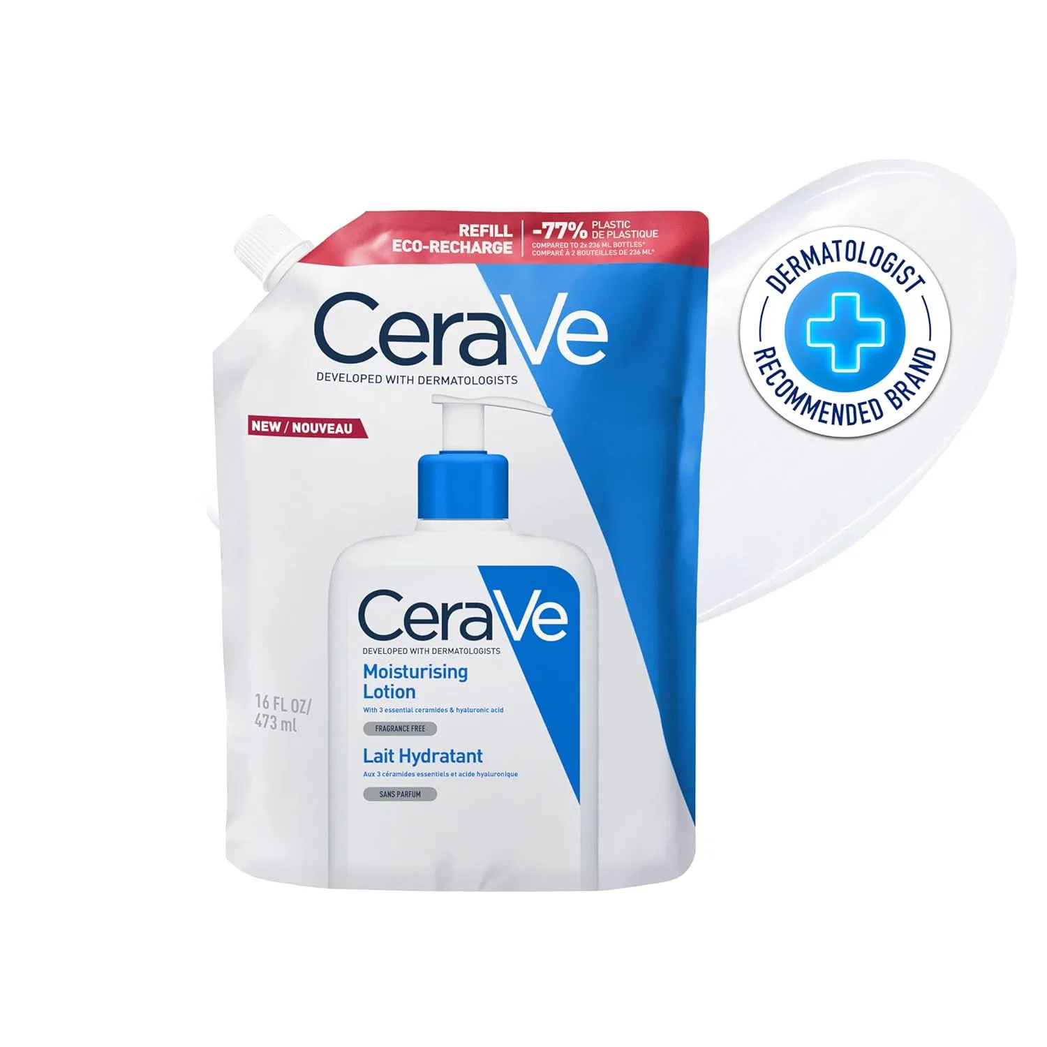 Лосьон увлажняющий CeraVe, 562 мл + Сменный блок 473 мл — фото 2