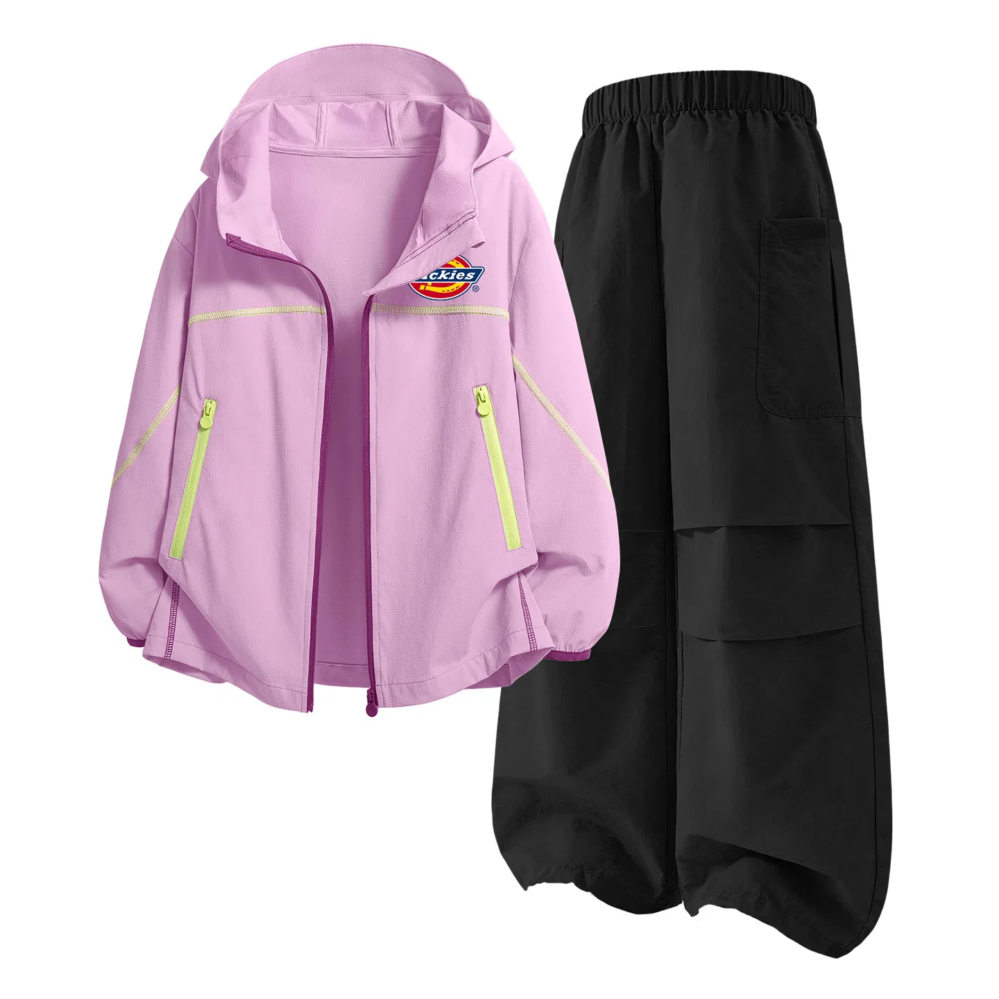 Детский спортивный комплект с защитой от солнца UPF50+ Silicone Standard K Purple+Solid Color Black, Dickies, Purple/Black