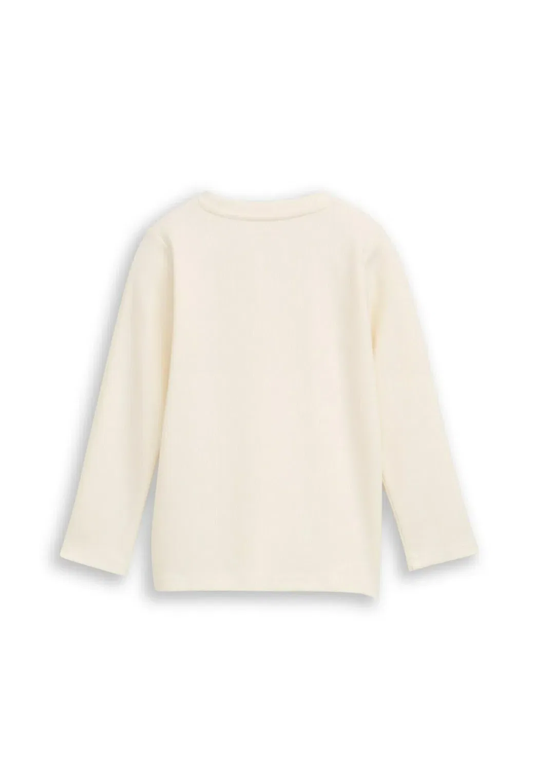 Футболка langarmshirt mit rundhalsschnitt - топ с длинными рукавами Tom Tailor, Wool White — фото 2