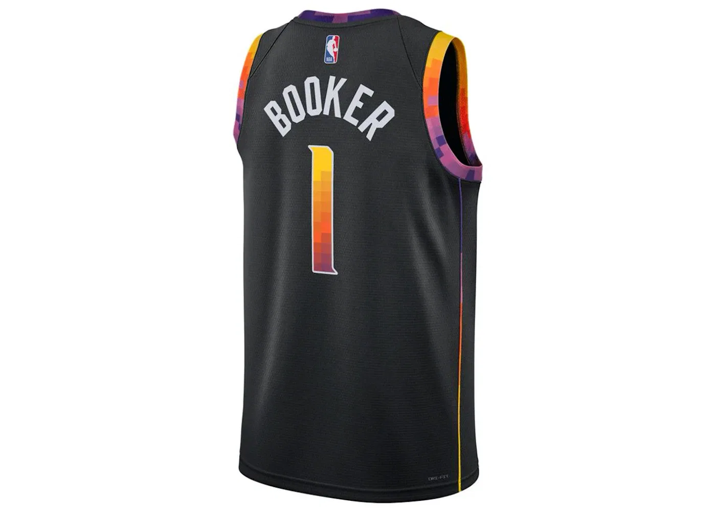 Мужская джерси с принтом Jordan NBA Phoenix Suns Devin Booker Statement Edition Dri-Fit Swingman, Black/Multicolor — фото 2
