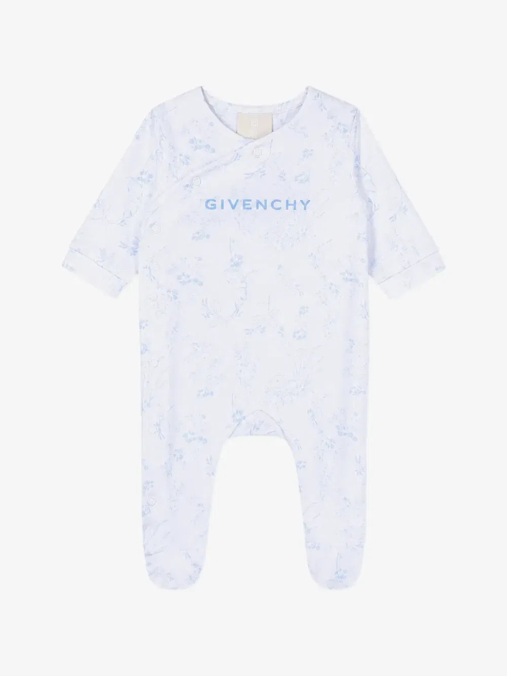Комплект для новорожденных с цветочным и логотипным принтом Givenchy Kids, белый — фото 3