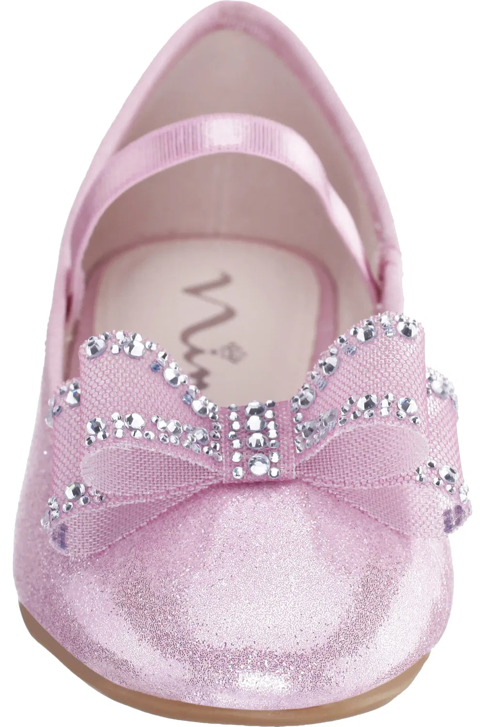 Туфли балетки детские с бантом Sidnee Nina, Pink Shimmer — фото 3