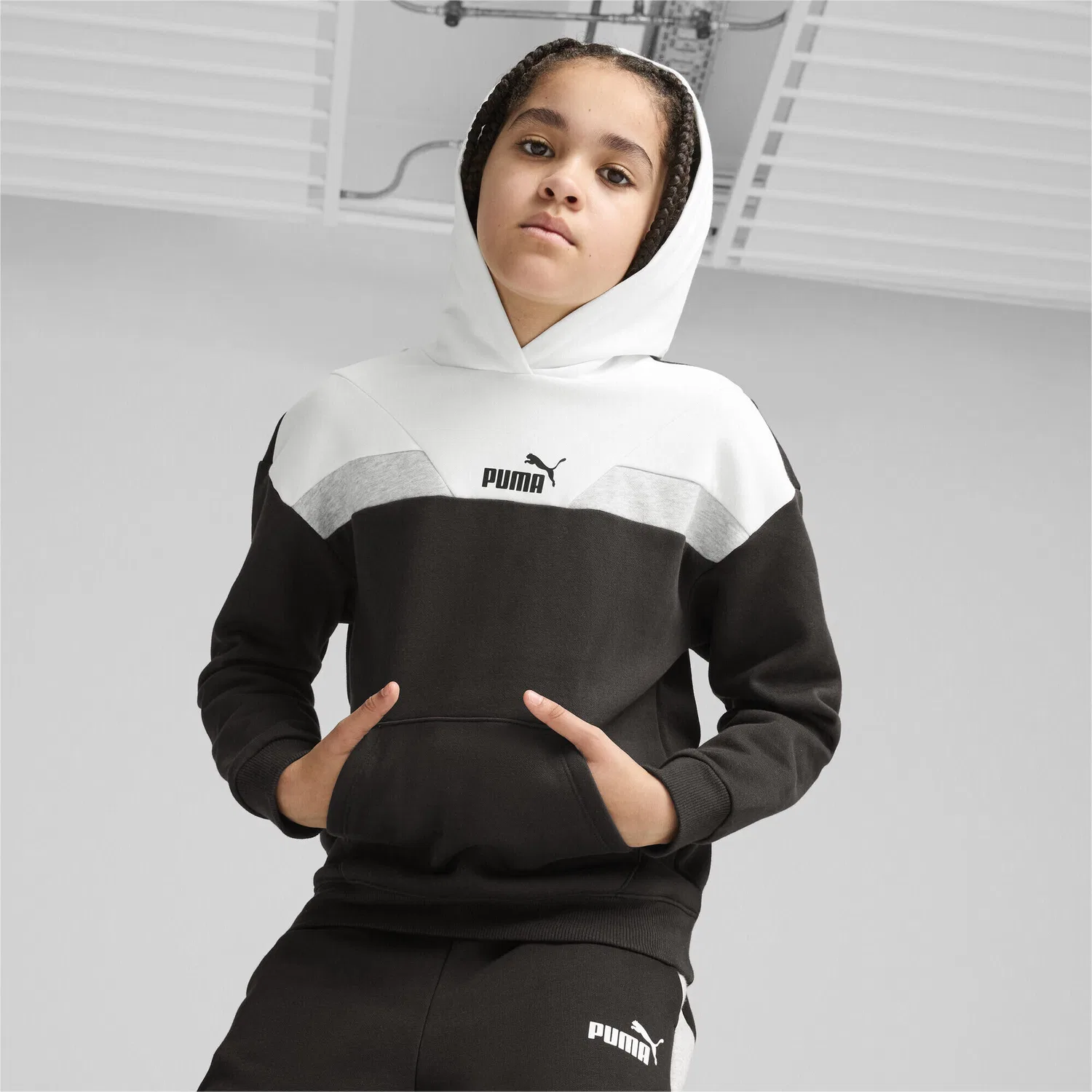 Детское худи с принтом POWER Puma, Черный — фото 4