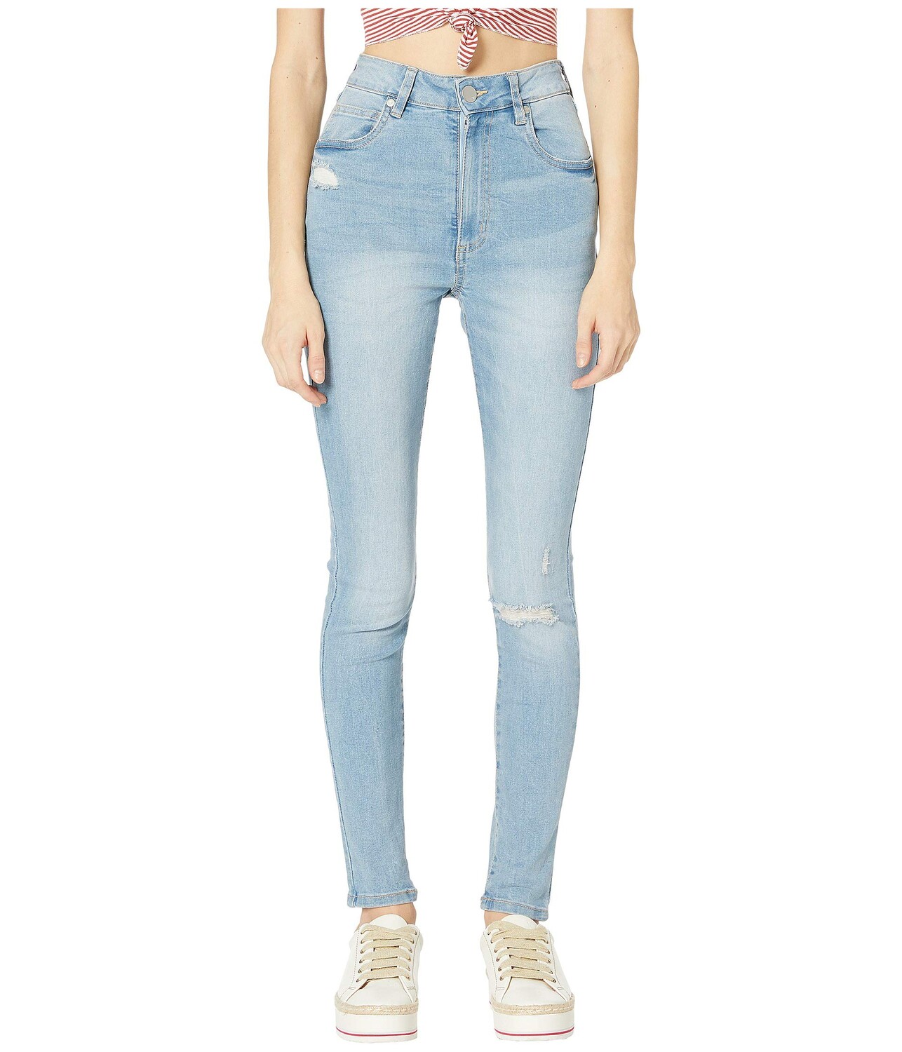 

Джинсы COTTON ON, Teen High Skinny Jeans in Valley Mid Blue Rips