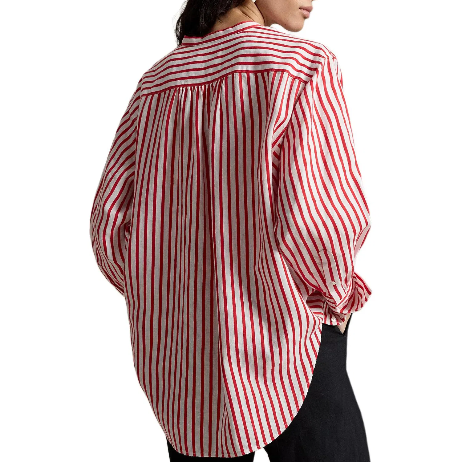 Женская рубашка свободного кроя Polo Ralph Lauren, White Red — фото 4