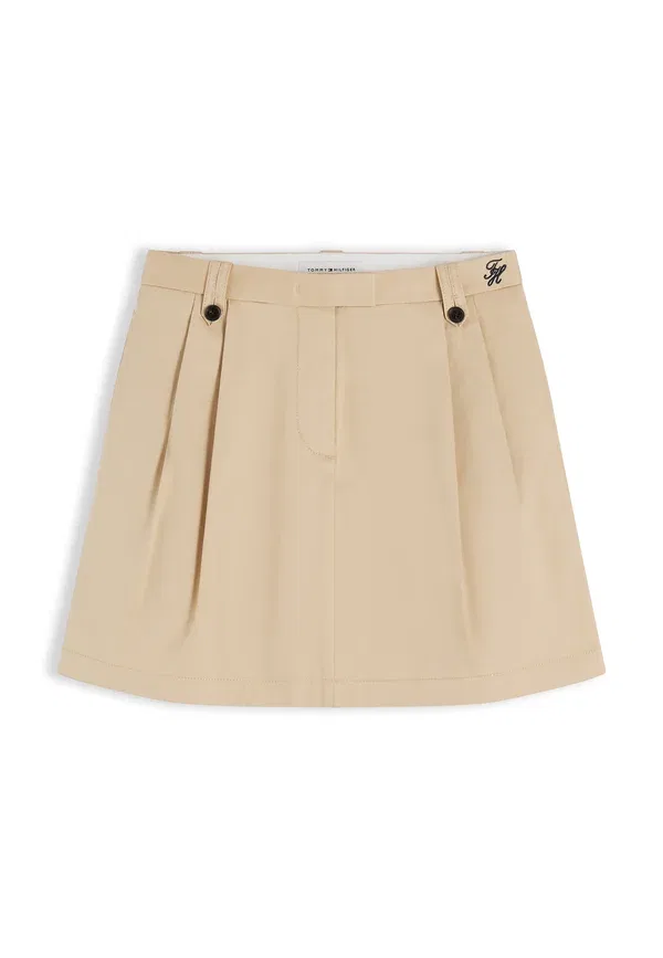 Юбка плиссированная из хлопка Pleated skirt Tommy Hilfiger, gentle gold — фото 4