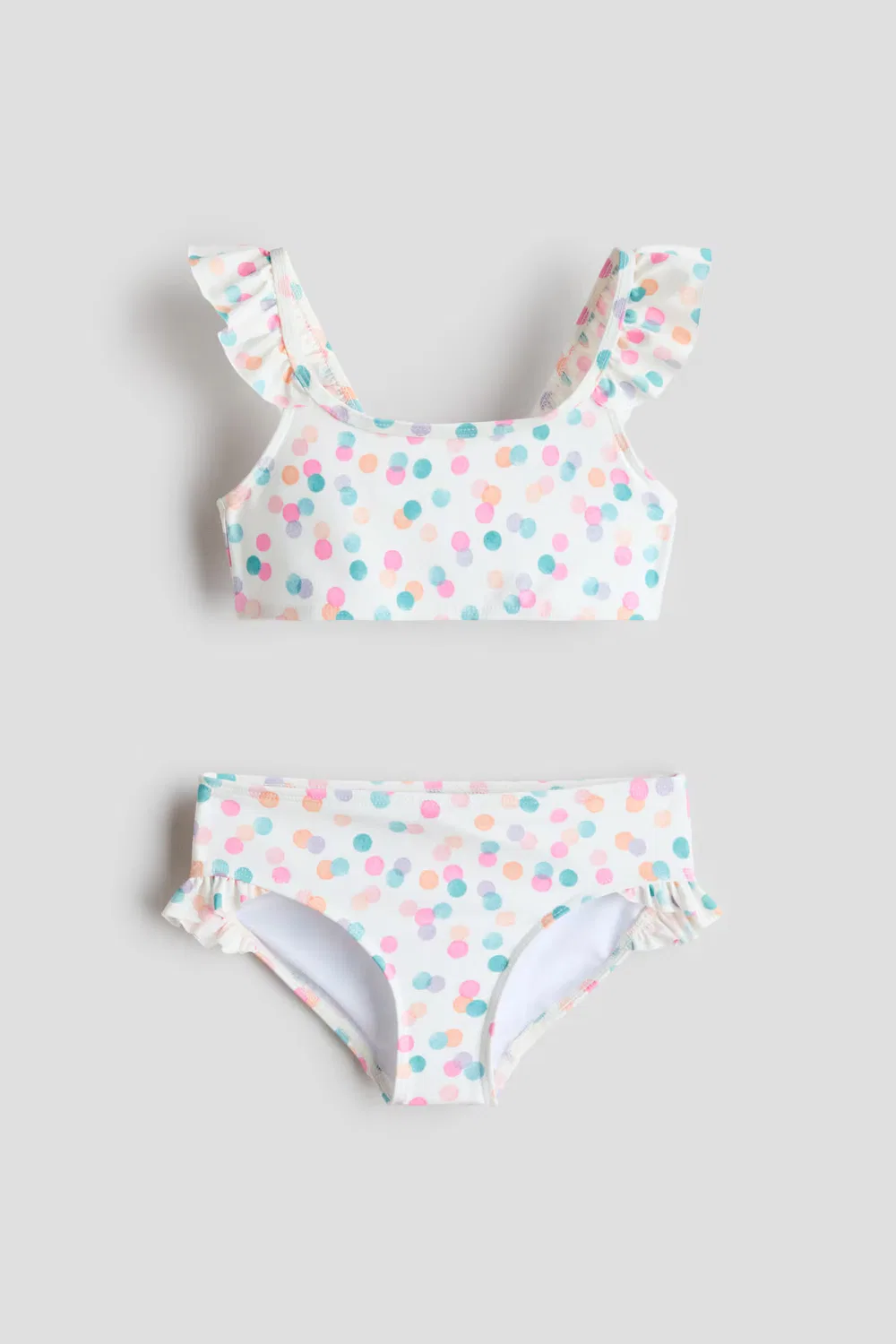 Бикини с оборками H&M, Weiß/Gepunktet