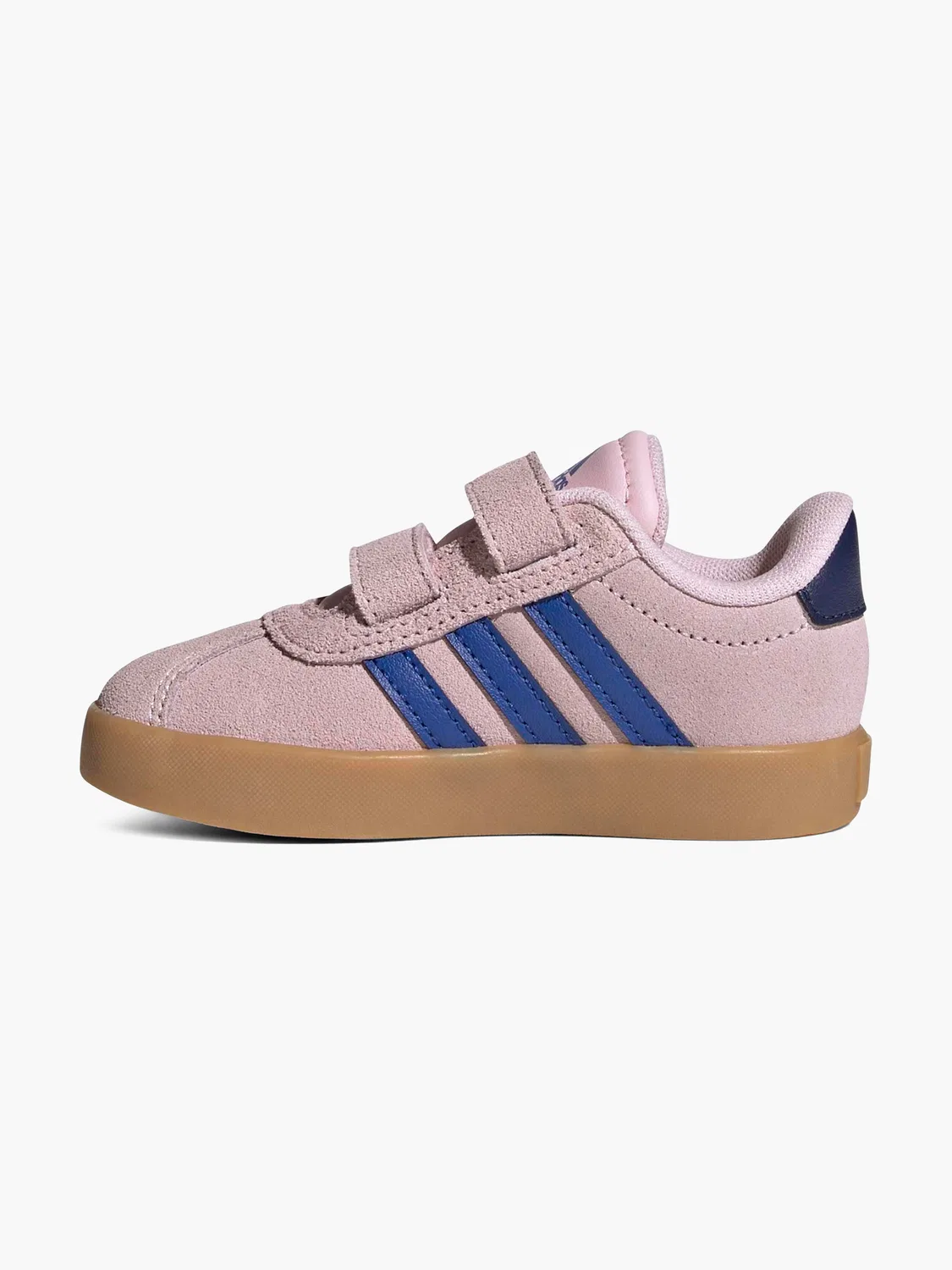 Детские кроссовки на липучке Adidas VL Court 3.0 CF I, цвет Rose Gold — фото 3
