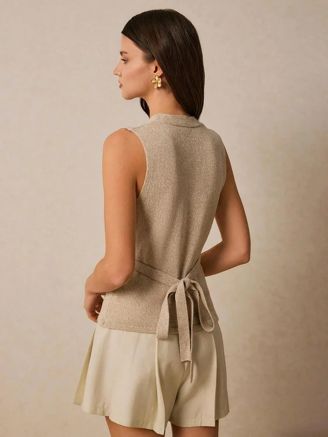 Женский кардиган с длинным рукавом Coastal Button Knit, хаки — фото 2