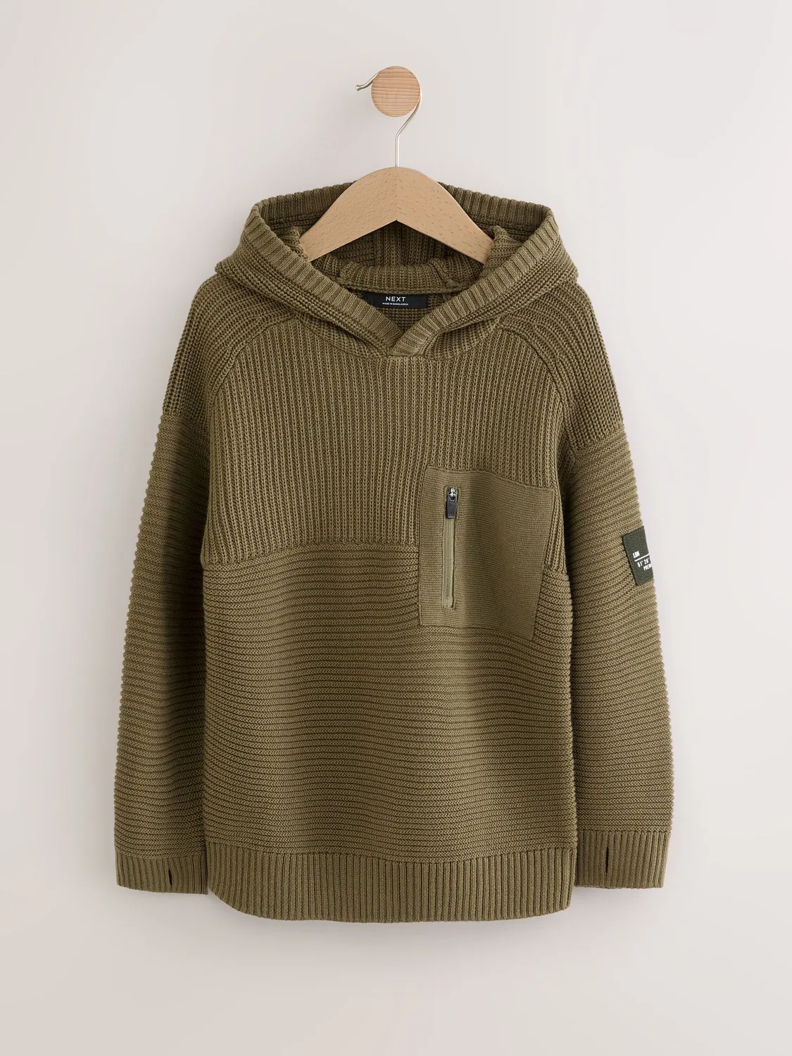 Худи утилитарное вязаное, Khaki Green Next