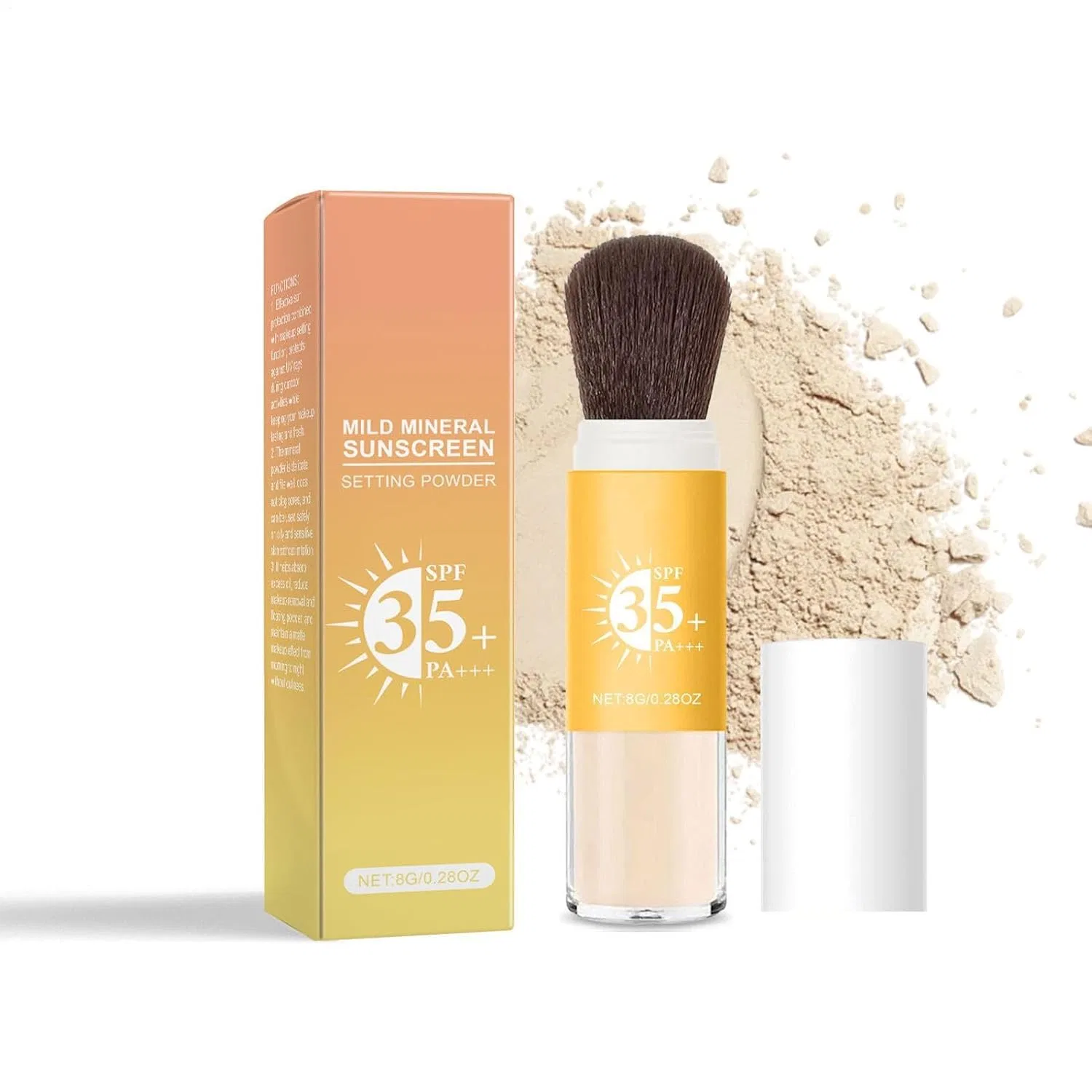 Солнцезащитная пудра SPF35, Матовая, Водостойкая, 1 шт Generisch