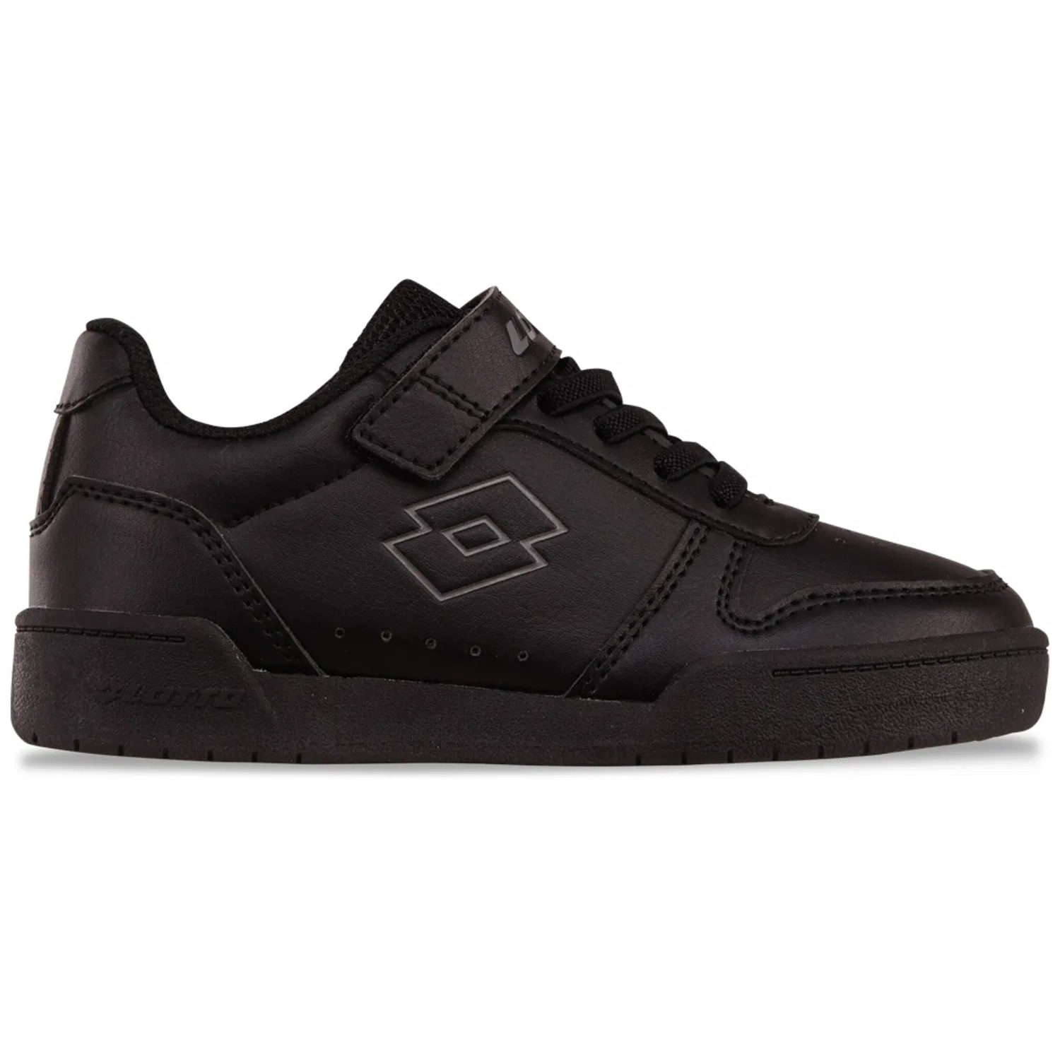 Детские кеды на липучках Lotto, Black/Dark Grey