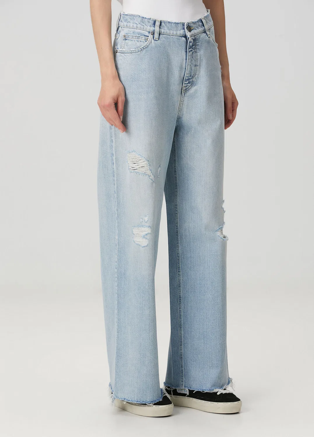 Джинсы Golden Goose Boyfriend, light blue — фото 3
