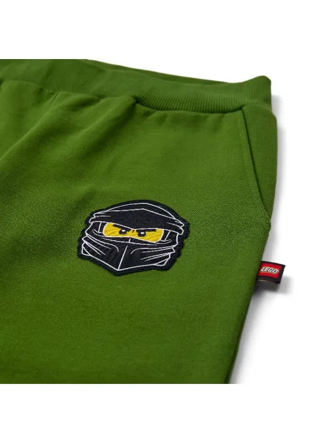 Штаны спортивные детские с принтом Ninjago Lego, лаймовый — фото 4