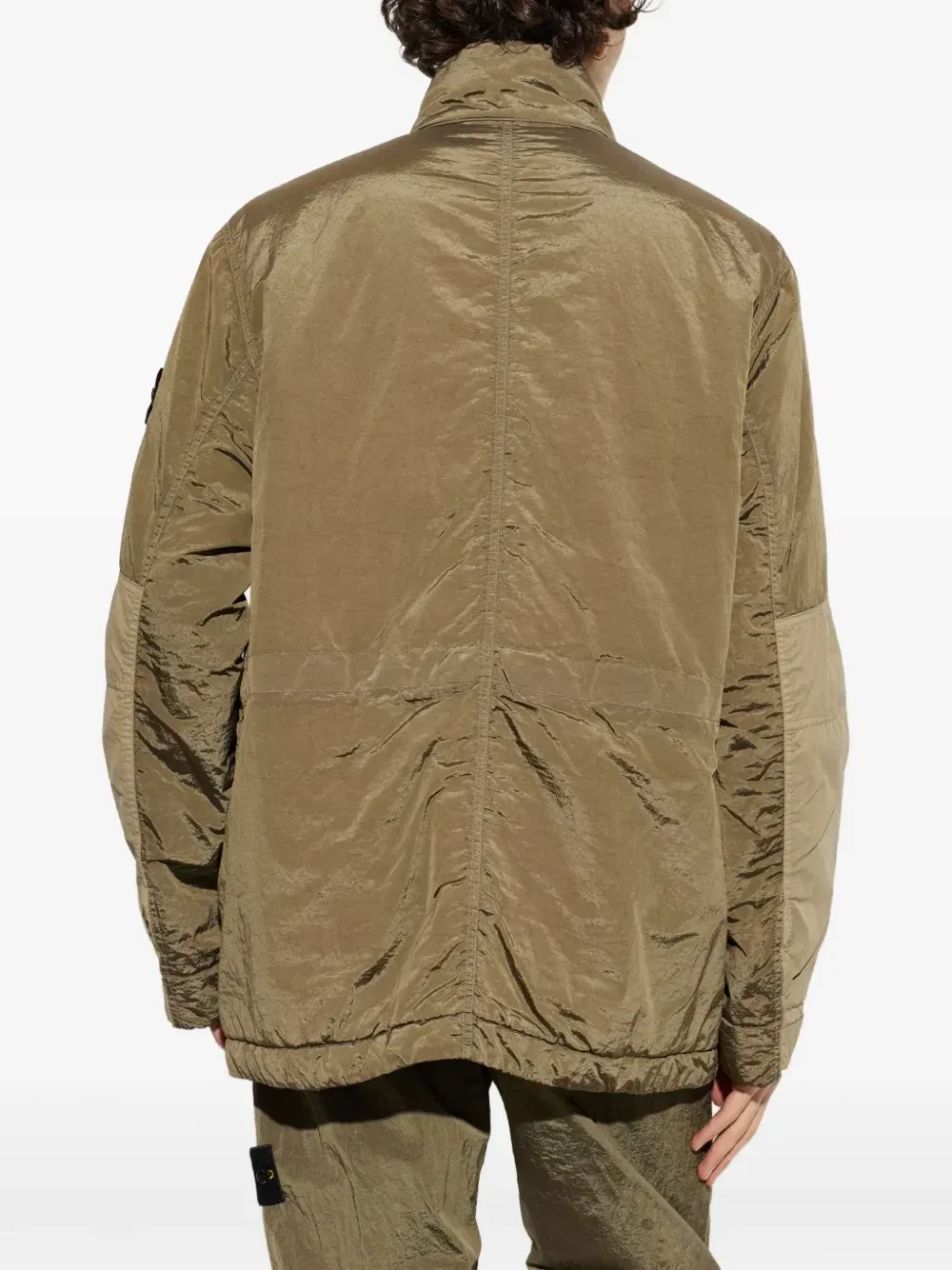 Милитари-куртка с нашивкой-логотипом Stone Island, коричневый — фото 4