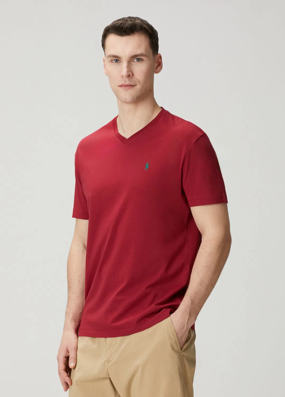 Футболка базовая Polo Ralph Lauren, Dark Red — фото 3