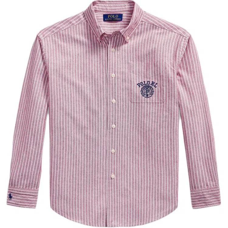 Детская рубашка повседневная с отложным воротником Polo Ralph Lauren, Burgundy