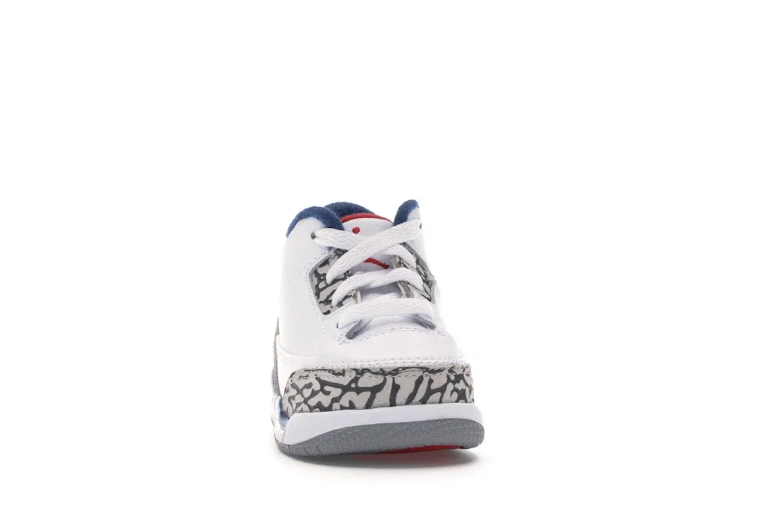 Детские кроссовки Lifestyle Jordan 3 Retro Jordan, White/Varsity Red-True Blue — фото 2