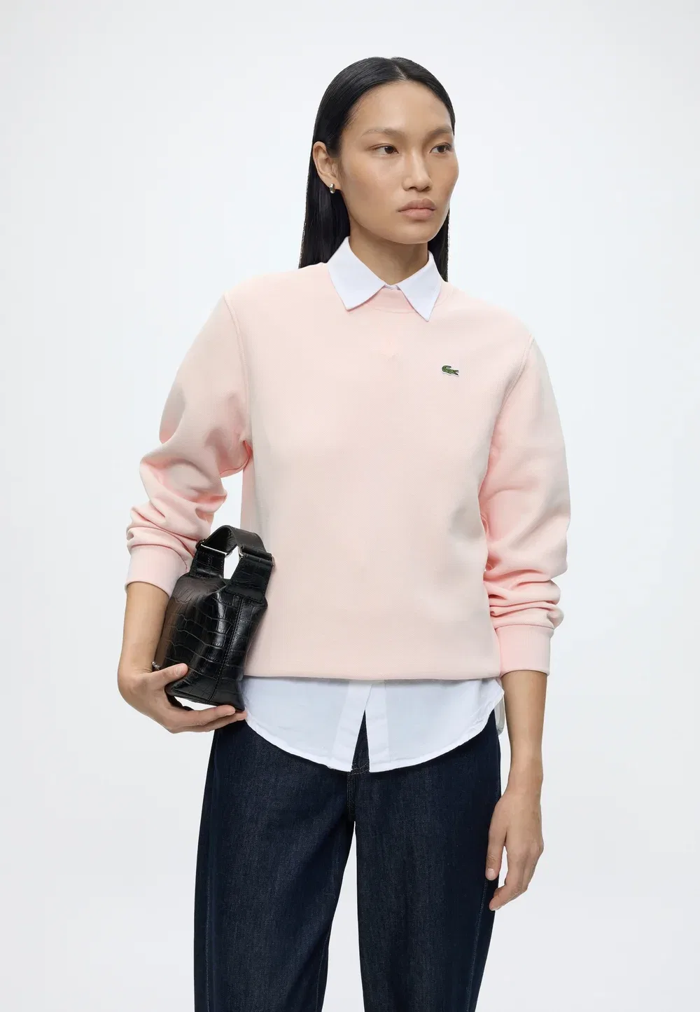 Толстовка Lacoste Sf5245_Ady, Однотонная, Розовая — фото 4