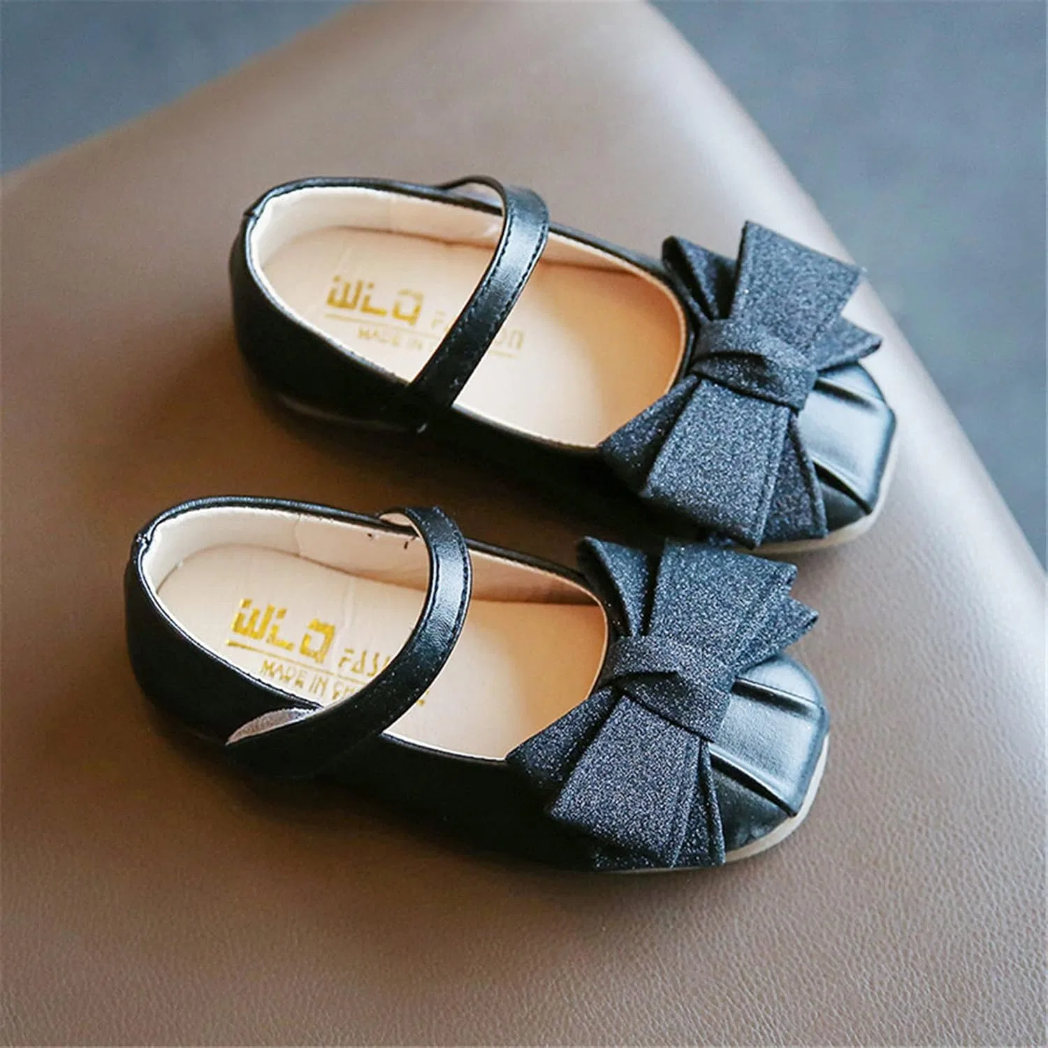 Детские туфли Мэри Джейн с бантом для девочек Stunner, Bow Black — фото 2