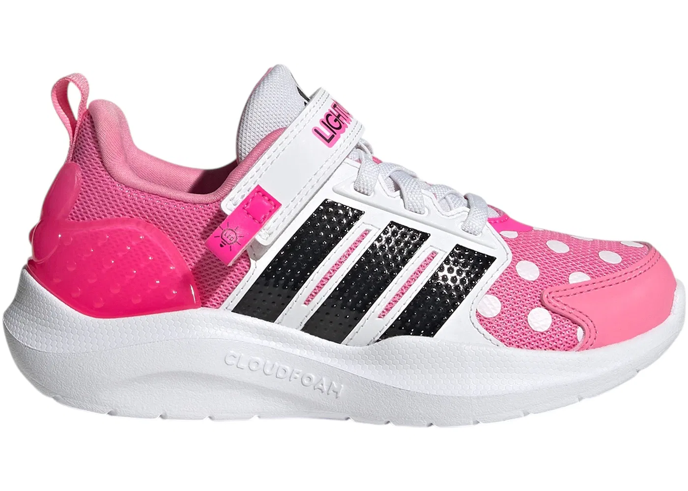 Детские кроссовки Lifestyle с подсветкой Adidas Lightorama, Bliss Pink/Core Black/Lucid Pink