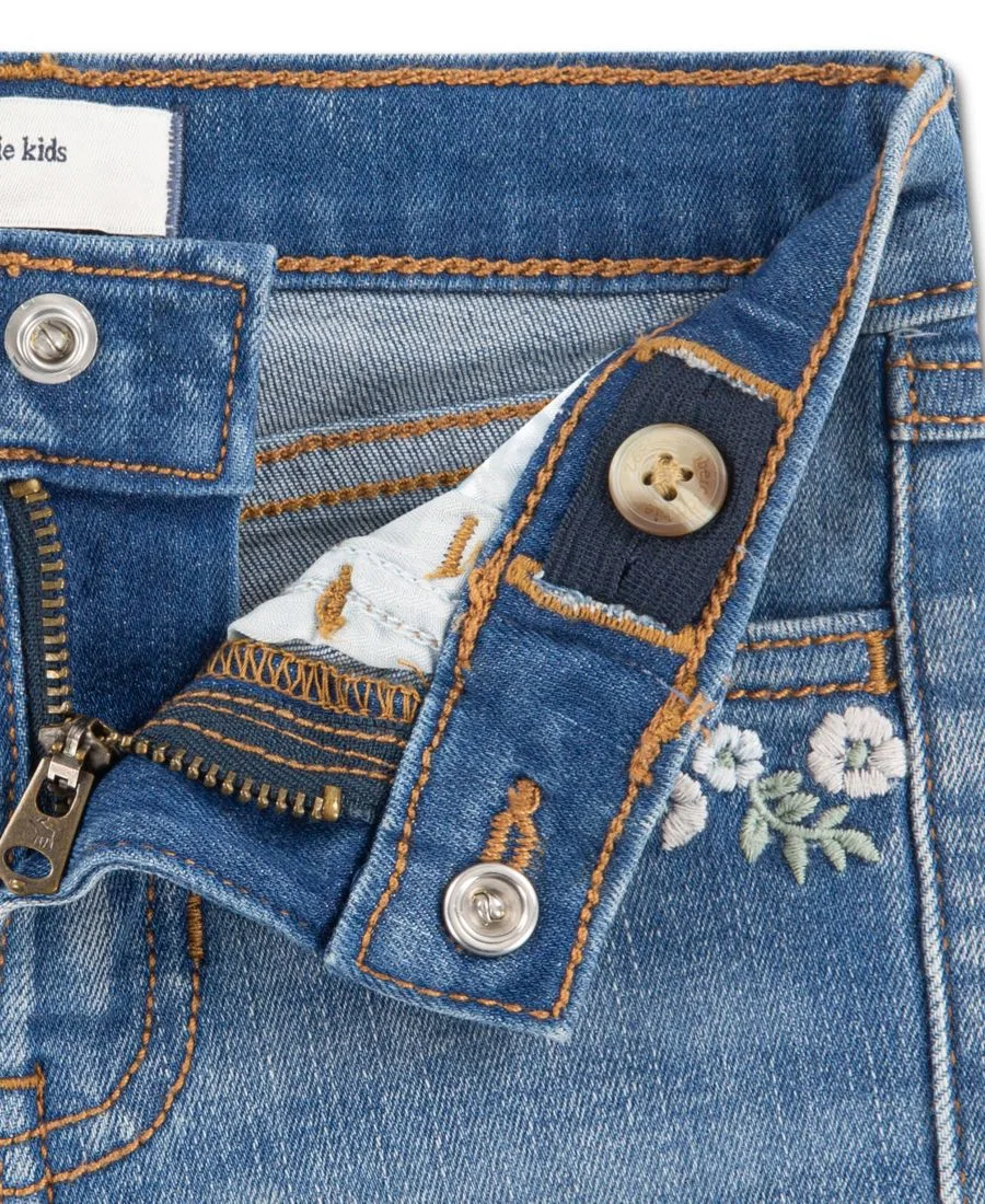 Джинсы клеш с вышивкой Stitchy Flare Jeans abercrombie kids, Cabin Blues — фото 3