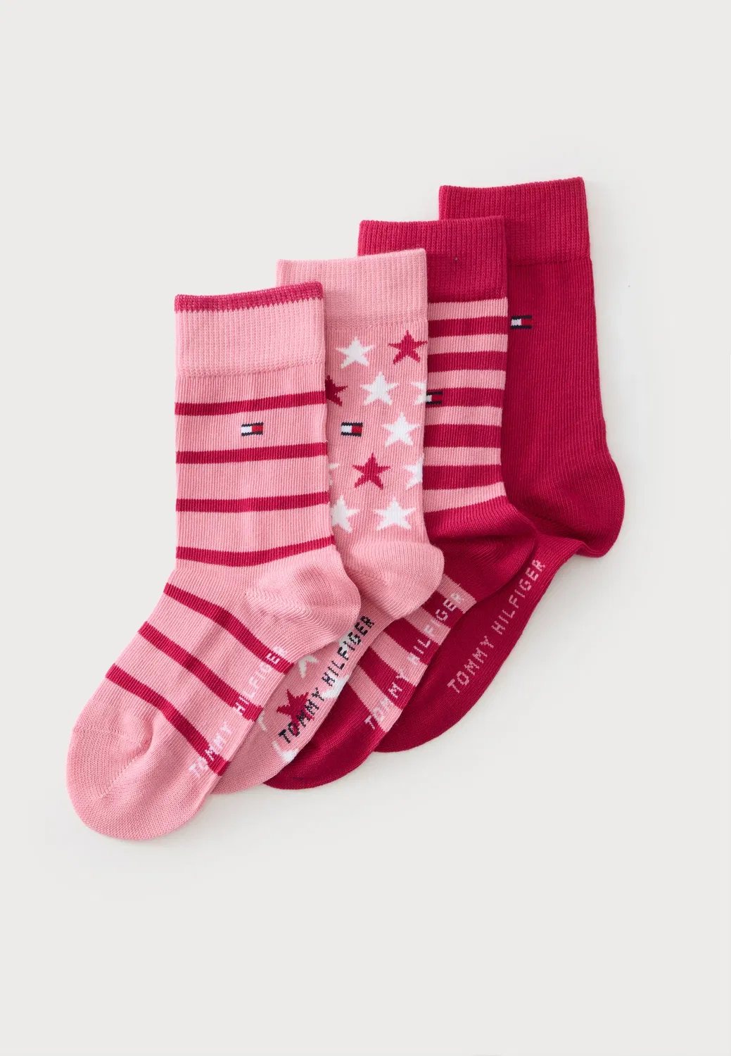 Унисекс, 4 пары носков Tommy Hilfiger, Pink