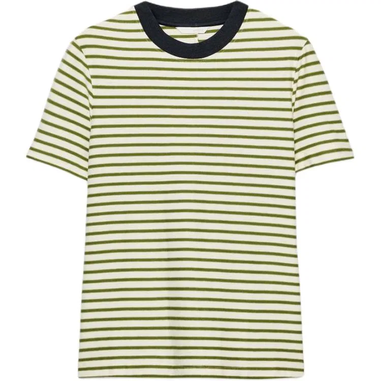 Женская футболка с коротким рукавом Green Stripes ZARA, Green Stripes