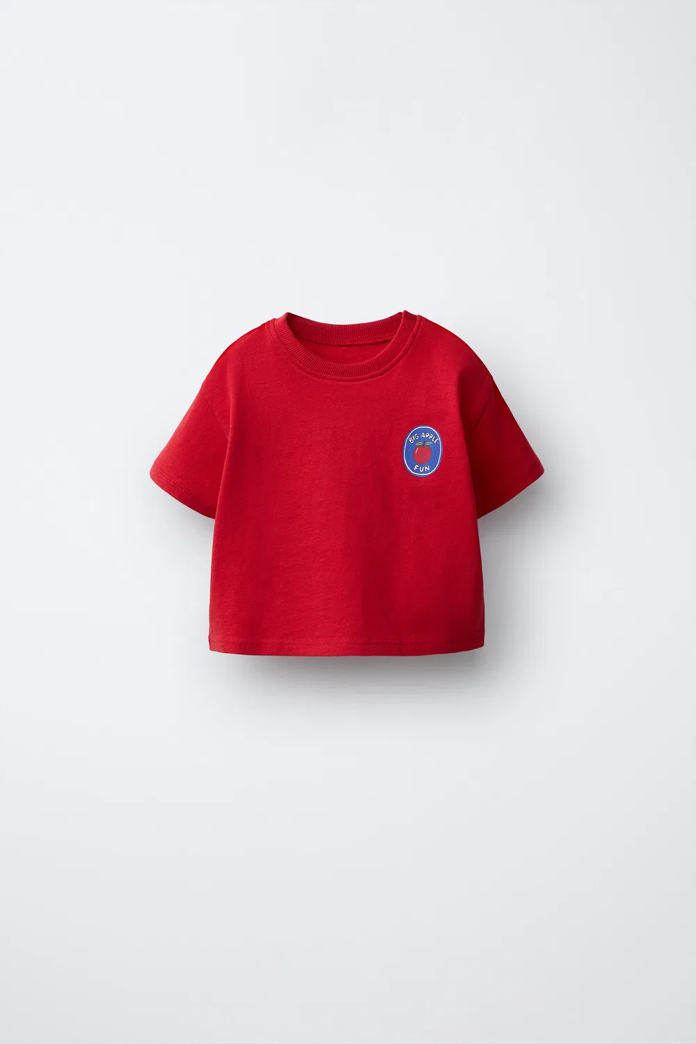 Набор из 2 однотонных и принтованных футболок ZARA, White/Red — фото 2