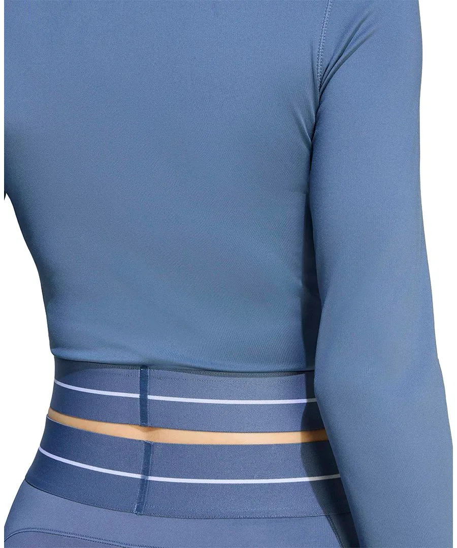 Женская облегающая футболка с длинным рукавом Hyperglam Cropped Training adidas, Power Pink/White — фото 4
