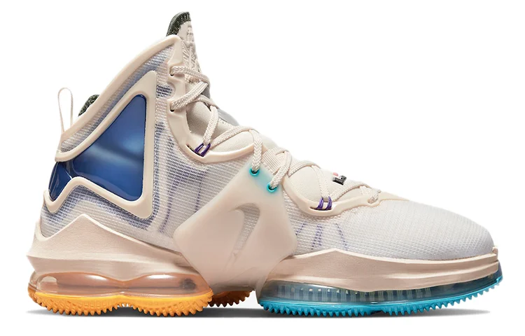 Кроссовки Nike LeBron 19, кремовый/синий — фото 2