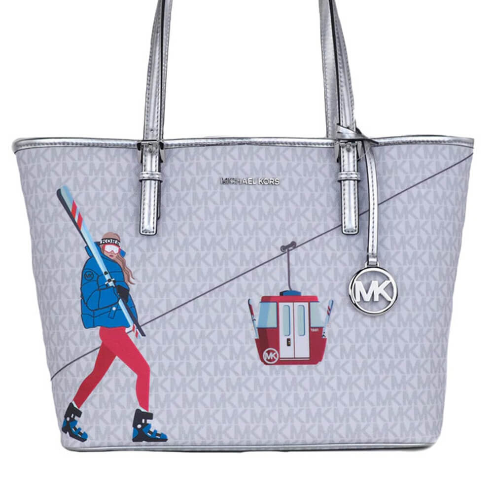

Сумка-тоут Michael Kors Jet Set Girls Print Medium Signature, белый