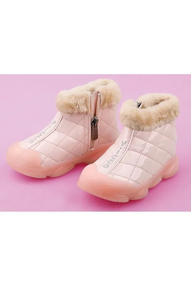 Детские ботинки для девочек ортопедические Vicco poppy ii phylon lighted sole orthopedic children's boots Kids Club Shoes, Powder — фото 2