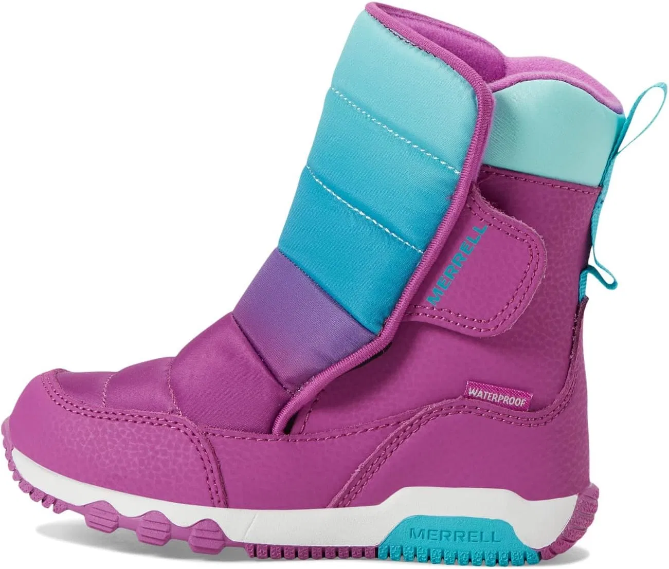 Детские ботинки водонепроницаемые Free Roam Puffer Merrell, Berry/Turq — фото 4