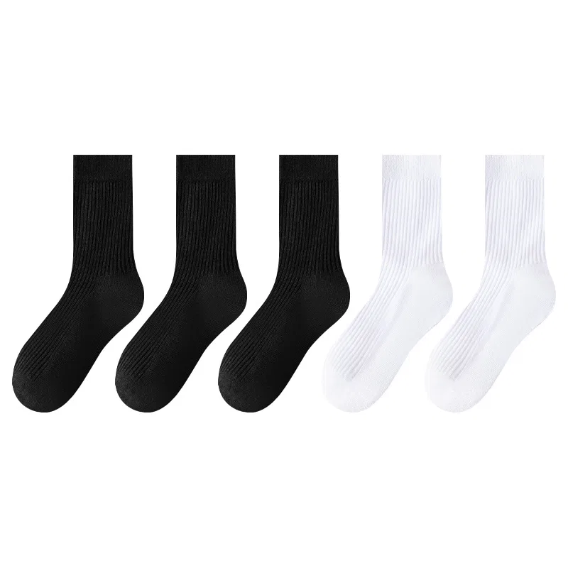 Детские носки с длинным голенищем, комплект из 5 пар, MADALLO, Black/White