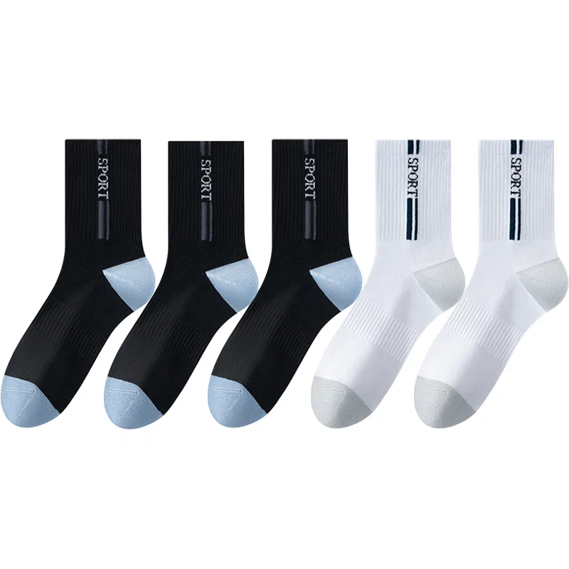 Детские носки с принтом, Unisex Crew Socks, MIIOW, Black 3 White 2