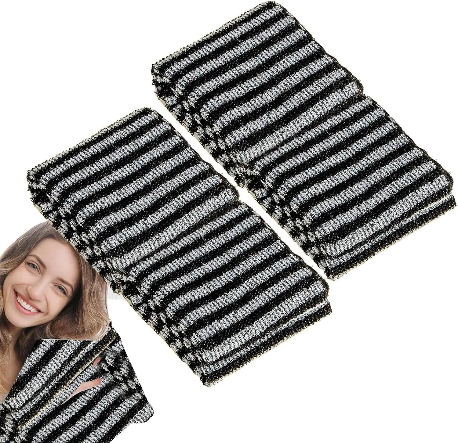 Эксфолиирующее полотенце для тела, 2 шт, Black Generisch