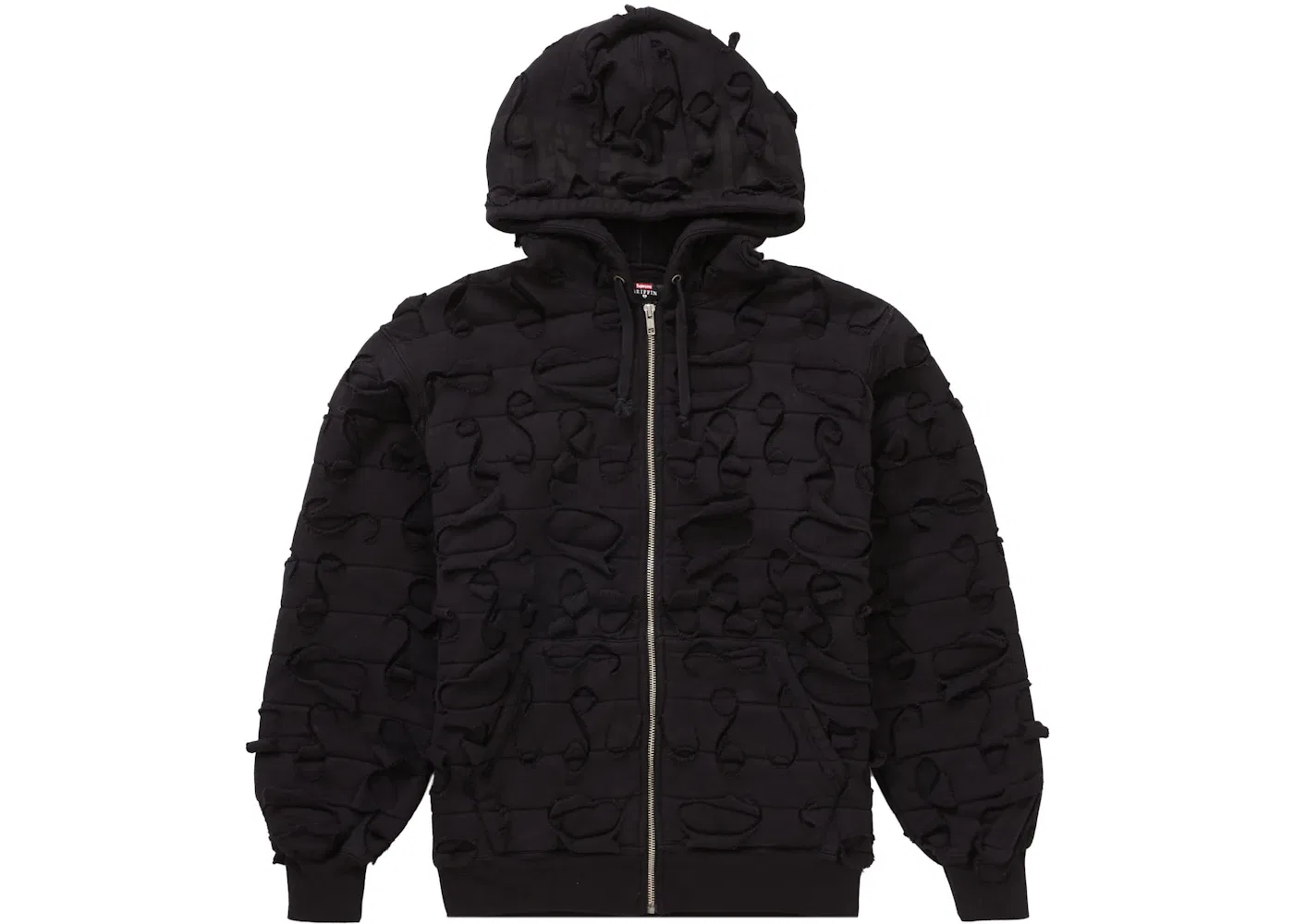 Мужская худи с принтом Supreme Griffin Zip Up Hooded Supreme, Black