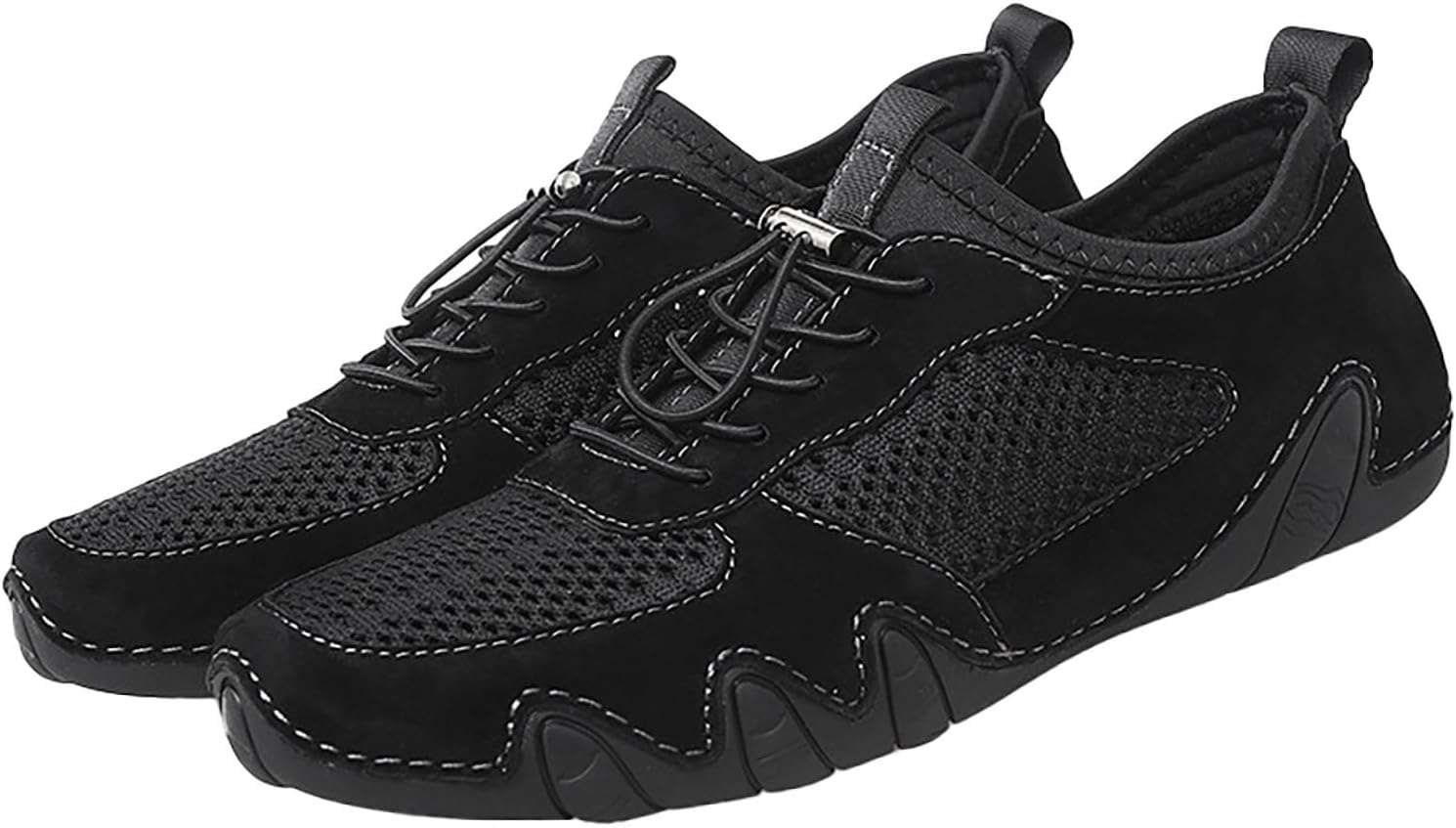 

Мужские повседневные кроссовки Легкие Удобные для ходьбы С регулируемыми шнурками для повседневной носки и путешествий Generic, черный