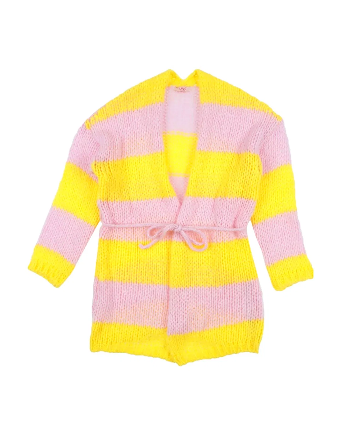 Кардиган с поясом полоска Yellow Liu Jo, желтый