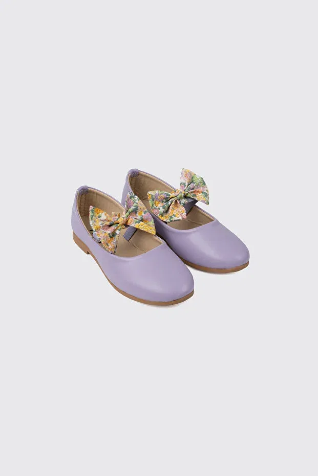 Детские балетки для девочек с принтом Made With Liberty Fabric, Purple — фото 4