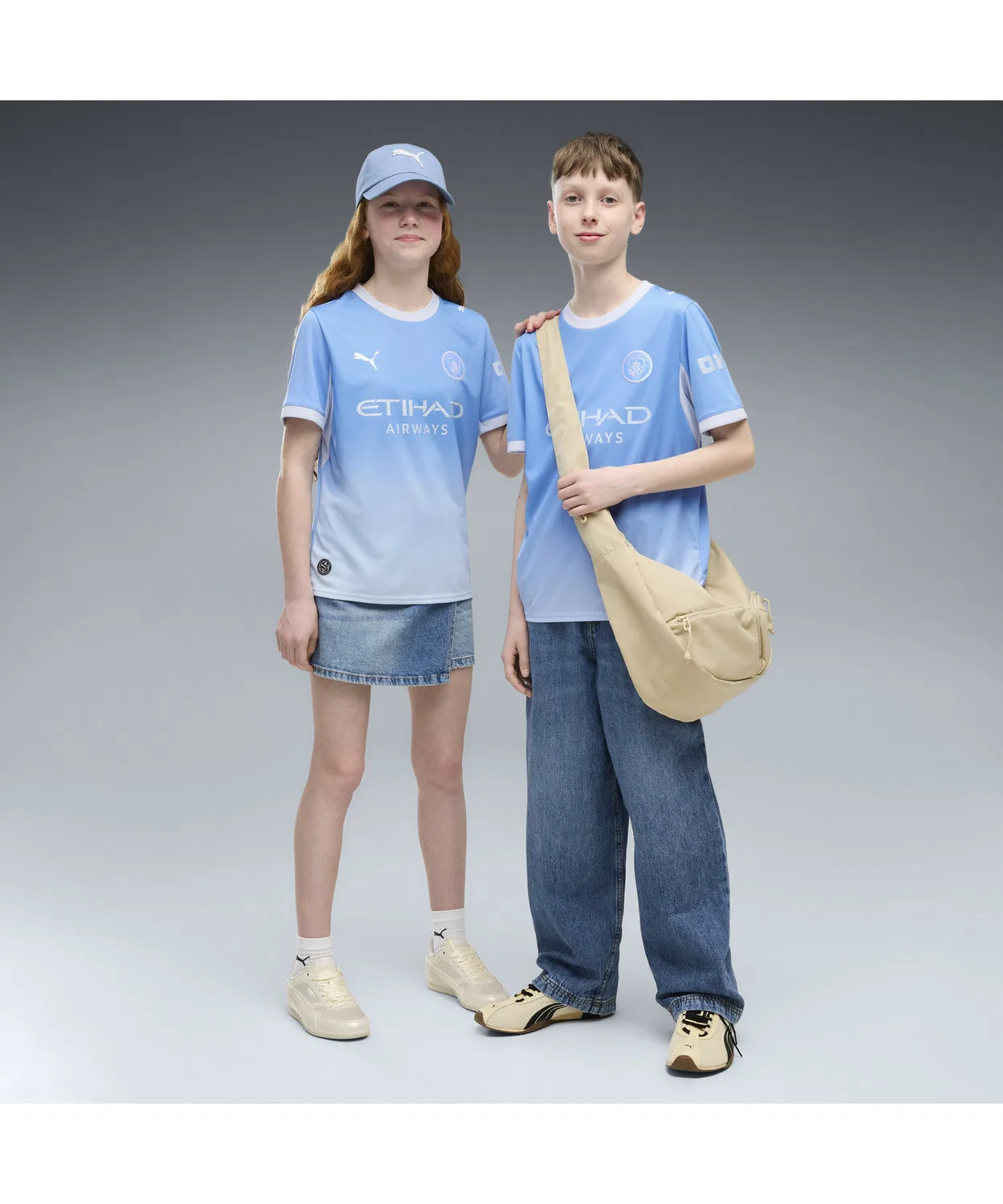 Детская футболка с принтом Manchester City FC Home Replica Jr PUMA, Blue — фото 3
