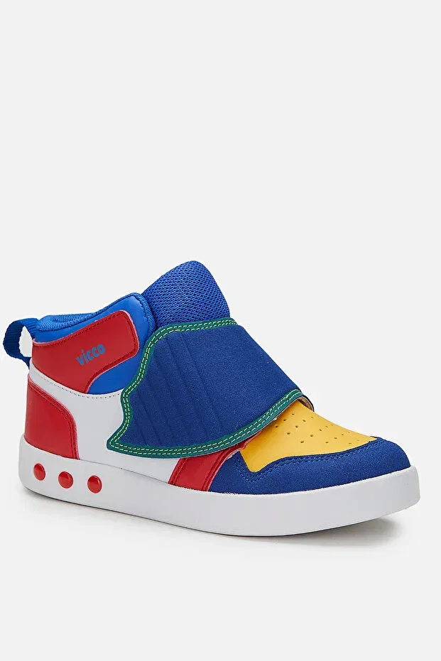 Детские ботинки для девочек с липучками Ufo Lighted Boy's Cobalt Blue Boots Vicco, Saks Blue — фото 3