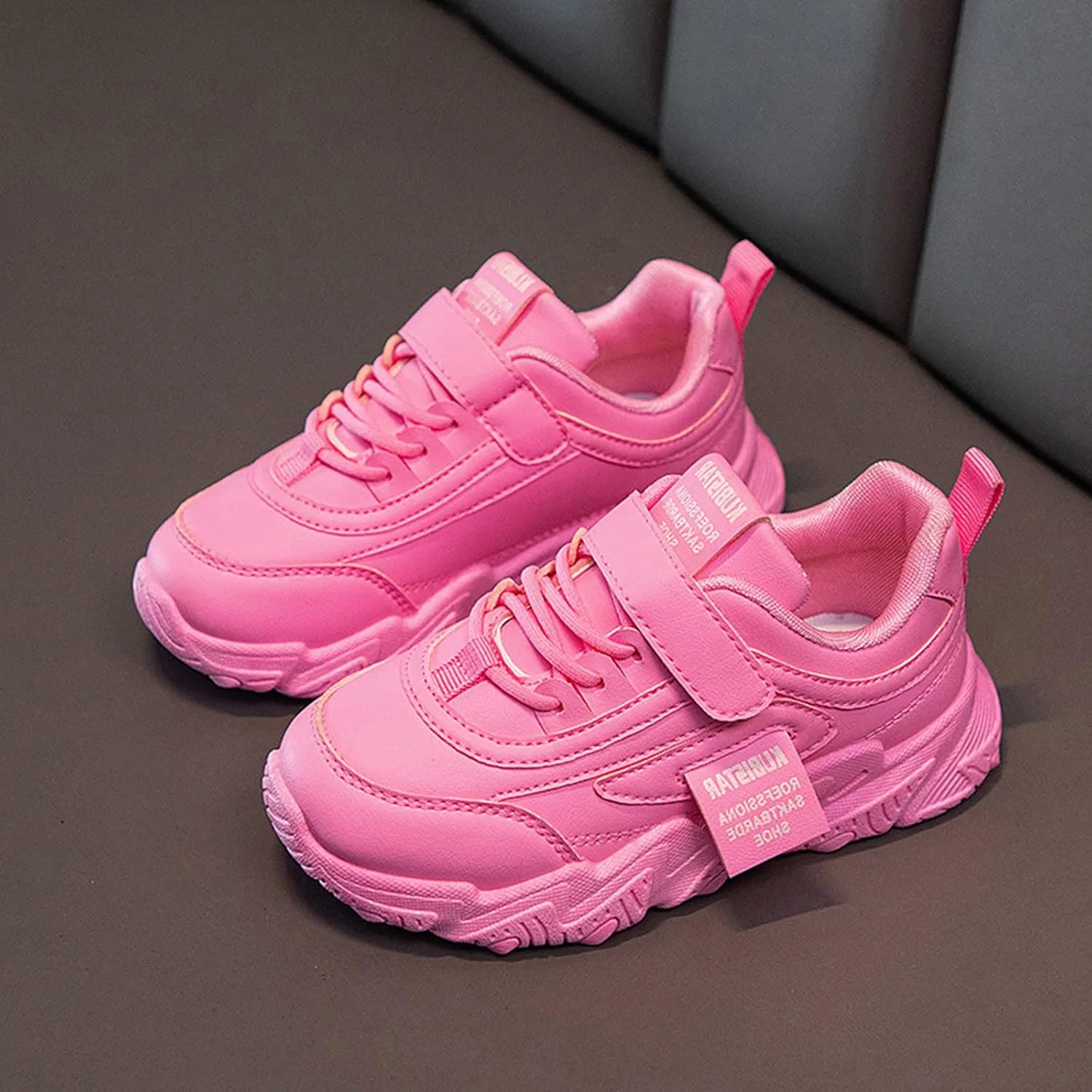 Детские кроссовки для девочек с дышащим верхом, Hot Pink — фото 4