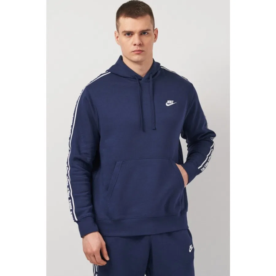 Мужской спортивный костюм с капюшоном из флиса Club Fleece Nike, Темно-синий — фото 4