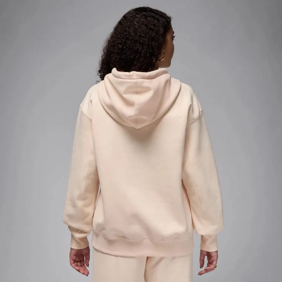 Женский свитшот с капюшоном Jordan Flight Fleece Po Nike, Оранжевый — фото 2