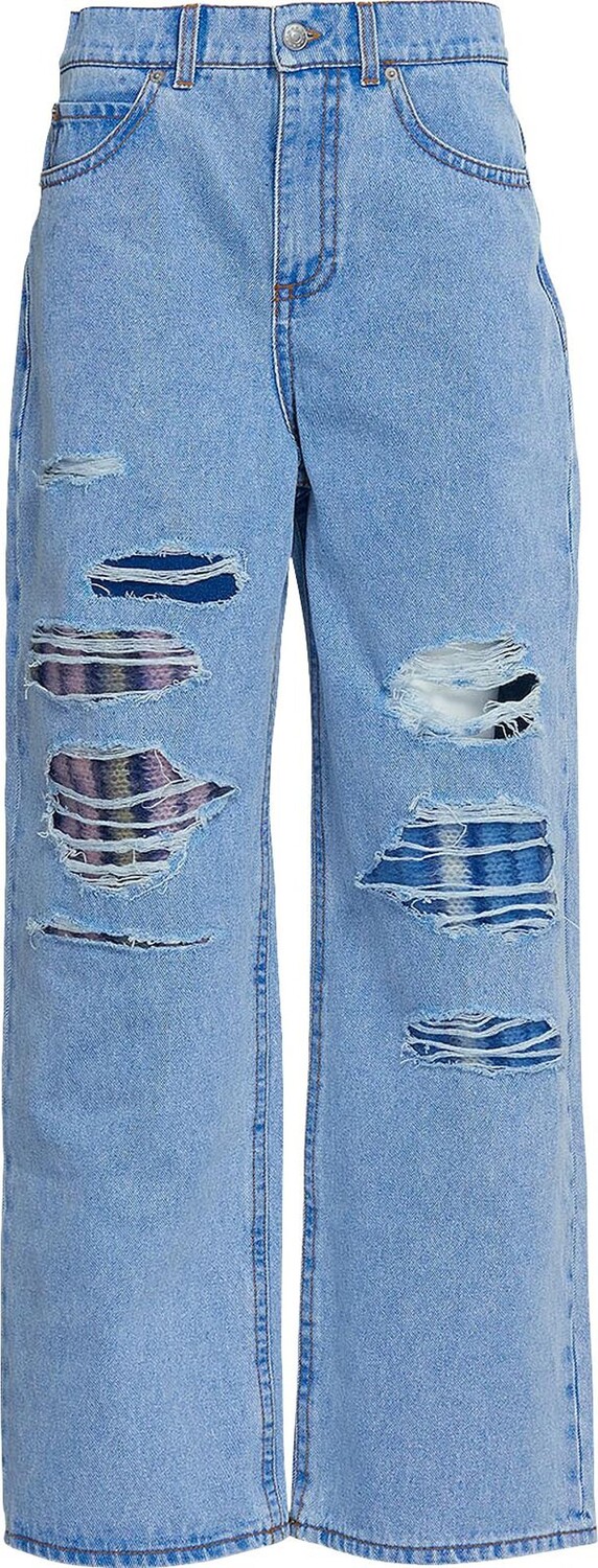 

Джинсы Marni Mohair Patch Denim Jeans 'Illusion Blue', синий