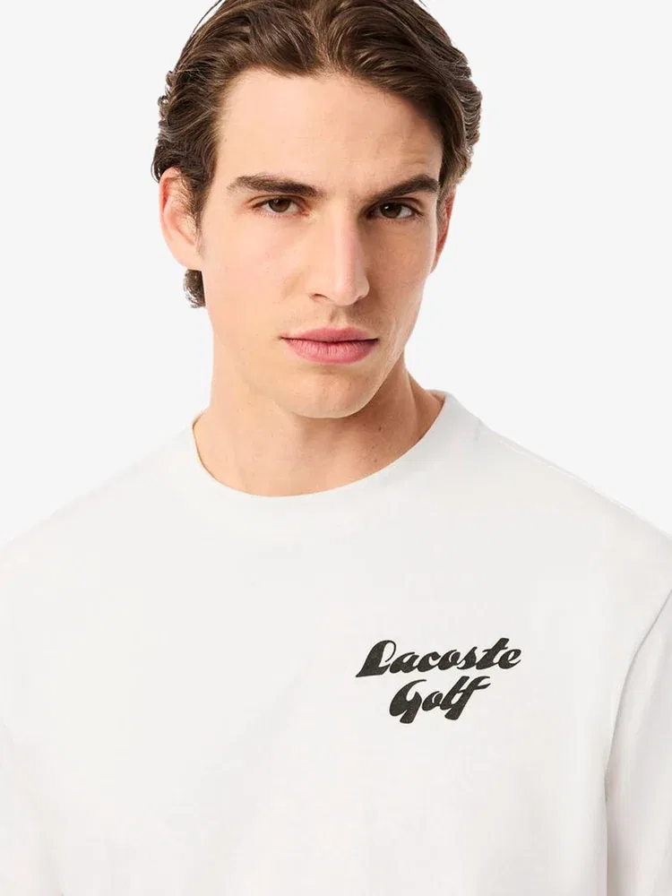 Футболка с графическим принтом LACOSTE, White — фото 2