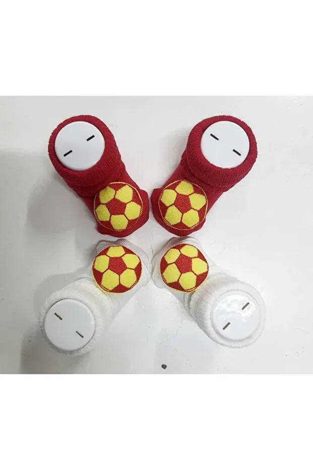 Детские носки-пинетки с принтом 2-Pack fanatical fan accessory baby socks Generic Brands, Red